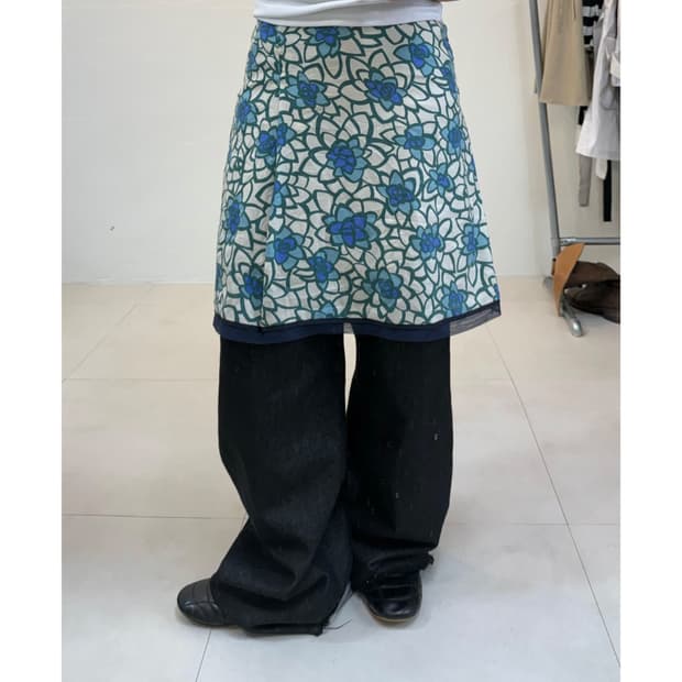 빈티지 미디 스커트