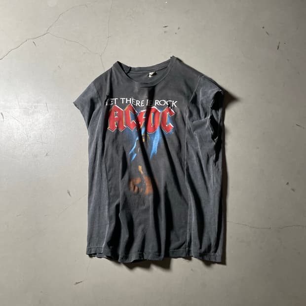70’s AC/DC band tee Rework top