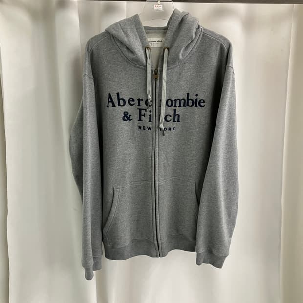 아베크롬비 그레이 플리스 후드집업 XXL