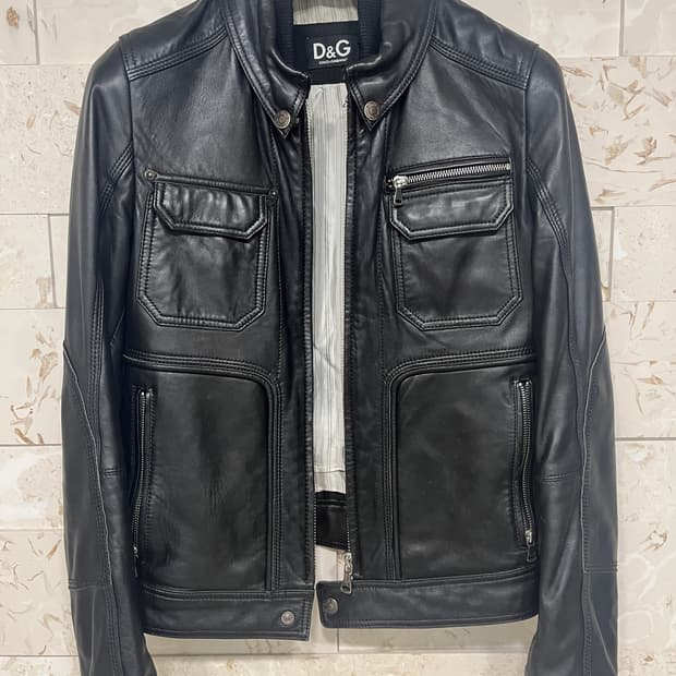 46) 돌체앤가바나 램스킨 레더자켓