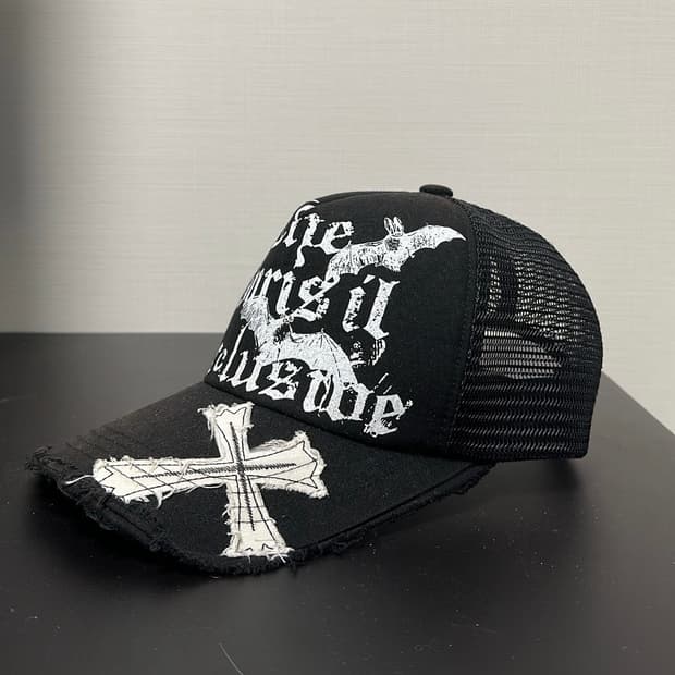Cross Patch Punk mesh cap