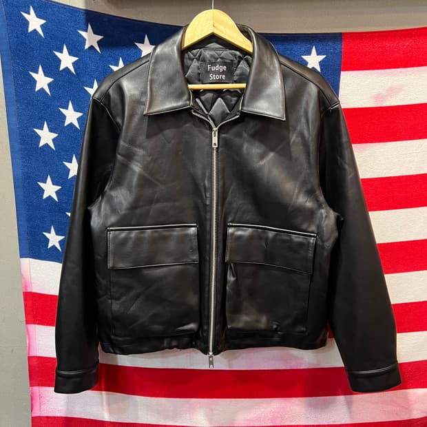 라퍼지스토어 누빔 레더 자켓