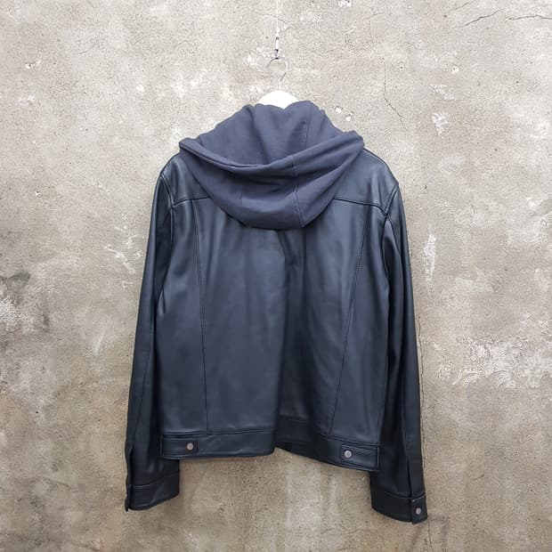파렌하이트 양가죽 후드 자켓 L 사이즈