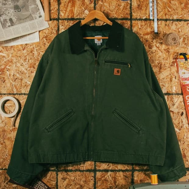 칼하트 j97 디트로이트 자켓 아미그린