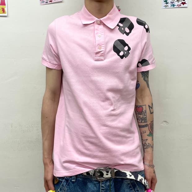 Hydrogen Multi-Skull Pink T-Shirt