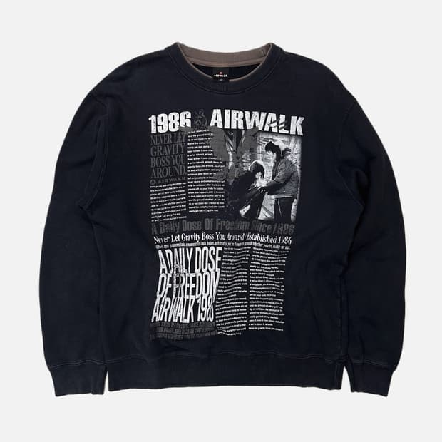 grunge printing vintage sweatshirt
