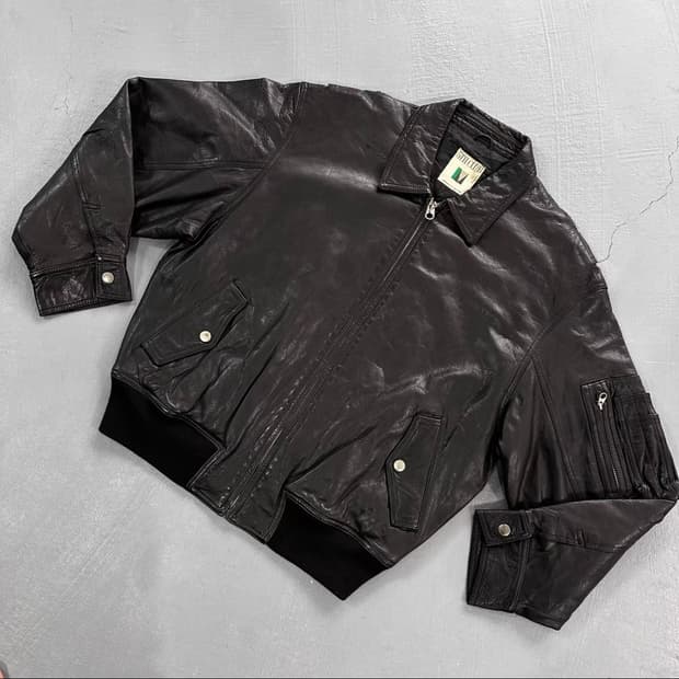 5TH CLUB] 메이드 인 홍콩 퀼팅 안감 소가죽 플라이트 자켓