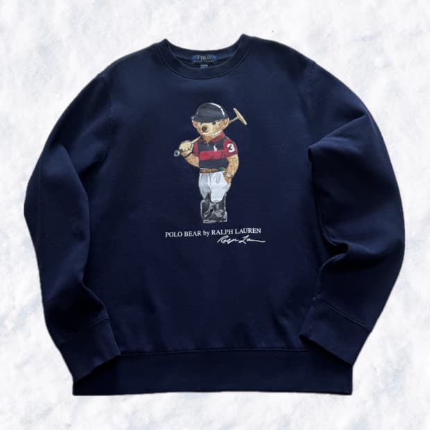 폴로 랄프로렌 네이비 빅 테디베어 맨투맨 (18-20) QR