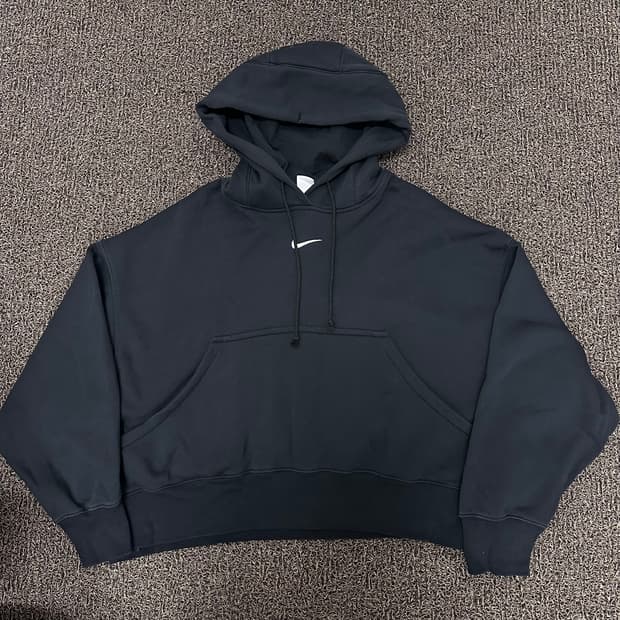 NIKE 나이키 기모 여성 후드티셔츠 블랙 XL