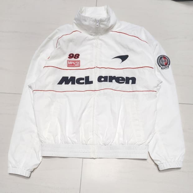 빈티지 홀리스터 맥라렌 화이트 트랙 자켓