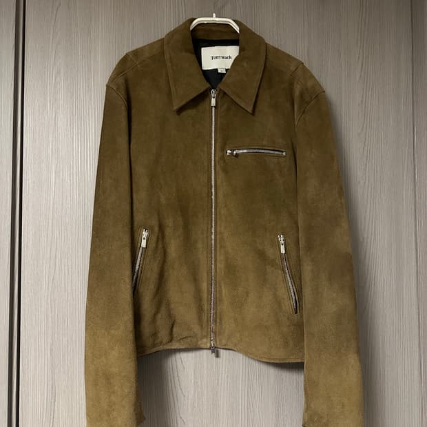 (S) 토니웩 스웨이드 블루종 올리브 브라운