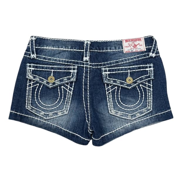 트루릴리전 빈티지 스티치  Y2K 데님 숏팬츠 바지 30