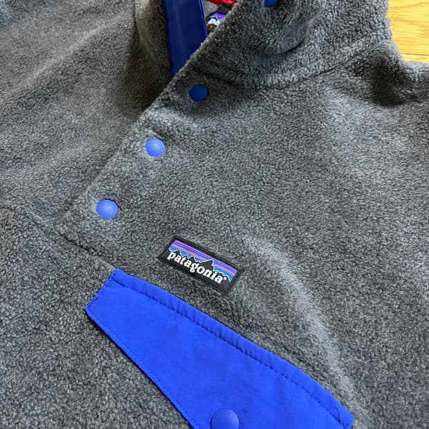 파타고니아 신칠라 니켈 블루 맨 m 플리스 후리스 아노락