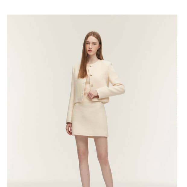 SIE 시에 다즐링 트위드 자켓 크림(S)