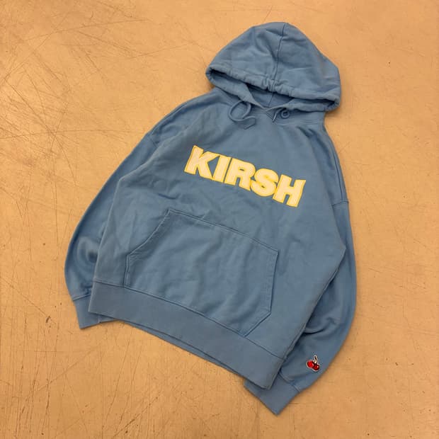 키르시 스카이블루 빅로고 후드티