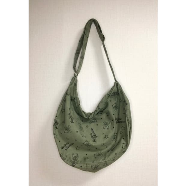 히스테릭 글레머 베어 카키 크로스백 숄더백