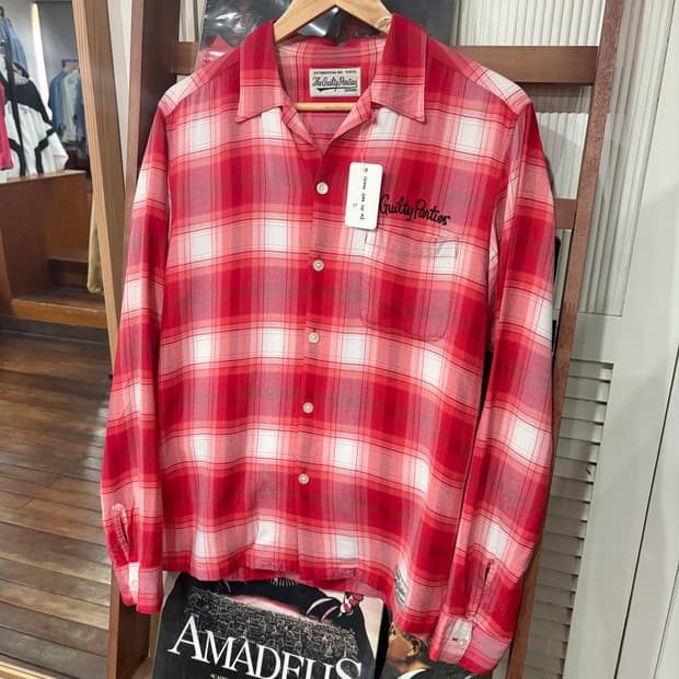 Wacko maria 와코마리아 옴브레 레이온 체크 셔츠 L