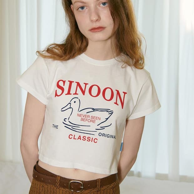 SINOON: DUCKLING CROP TEE 블루