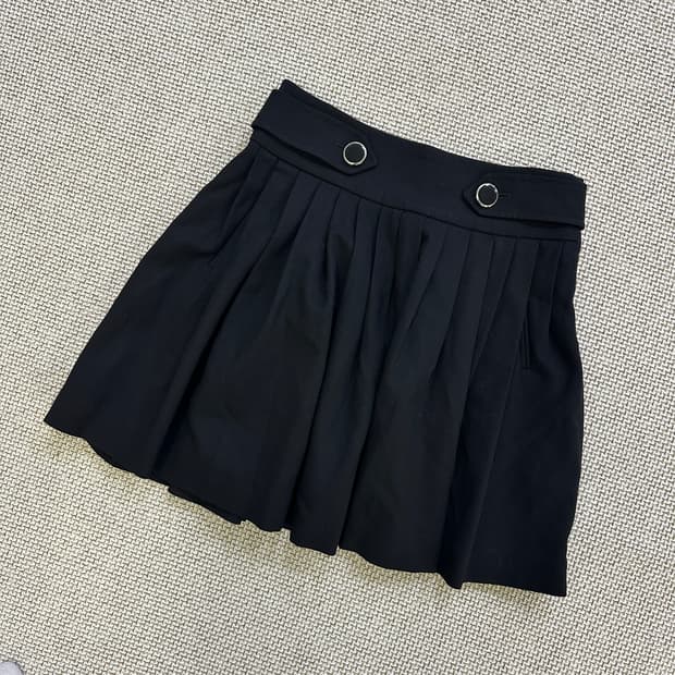 00 클럽모나코 울 플리츠 스커트 0427D