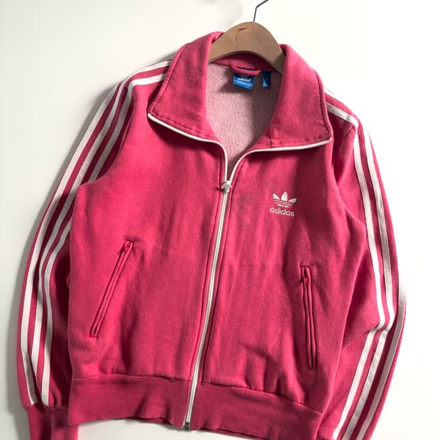 Adidas 아디다스 우먼 핑크컬러 백로고 파이어버드 코튼 트랙탑