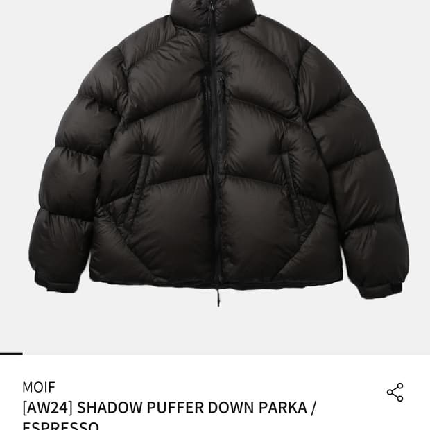 [2] 모이프 쉐도우푸퍼 에스프레소 패딩