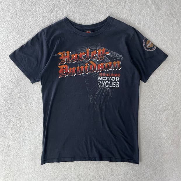 할리데이비슨 더할리샵 프린팅 반팔 티셔츠 
