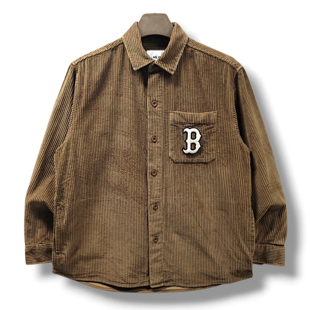 [M] MLB 브라운 보스턴 레드삭스 코듀로이 자켓형 셔츠