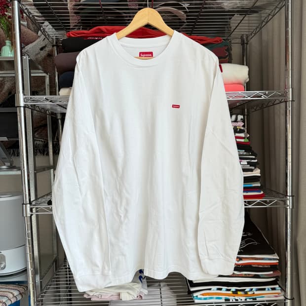 슈프림 스몰 박스로고 롱슬리브