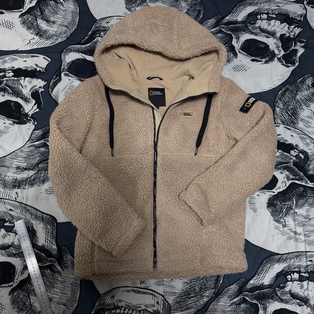 내셔널지오그래픽 후리스 후드집업 90 S사이즈