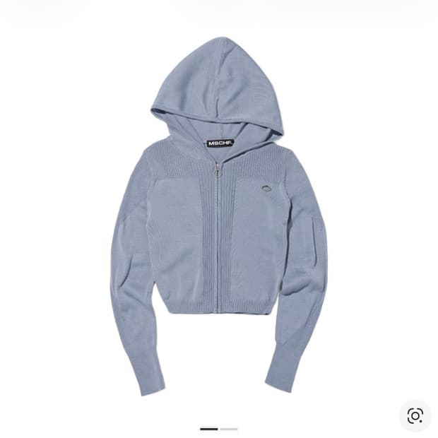 mschf 미스치프 롬버스 니티드 후드 그레이시 블루 m사이즈