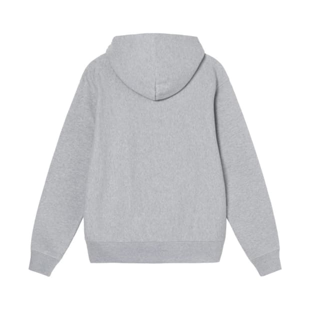 스투시 오버다이드 스무스 스탁 로고 후드 그레이 헤더 M