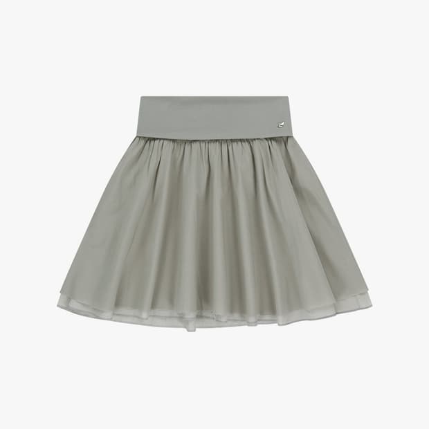 코이세이오 더블 셔링 스커트 그레이