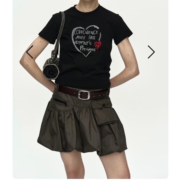 CARGO BALLOON SKIRT apa897w(CHARCOAL)