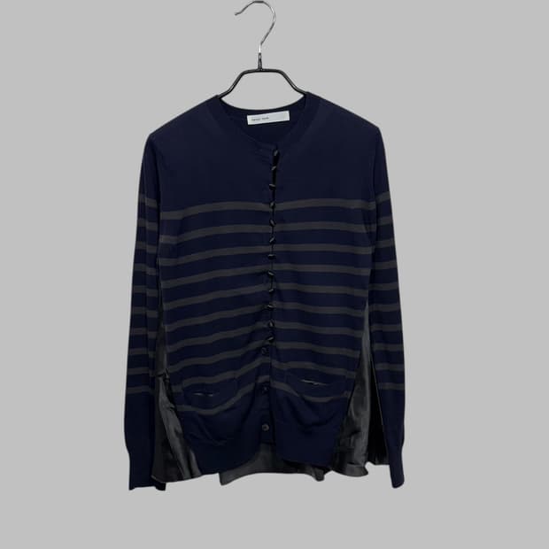SACAI LUCK stripe cardigan navy 2 