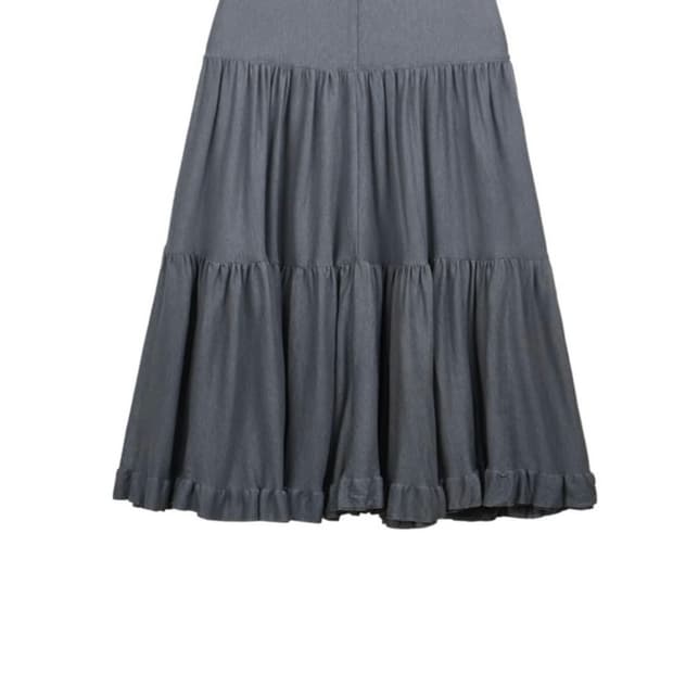 COSMOSS FRILL TIERED MIDI SKIRT