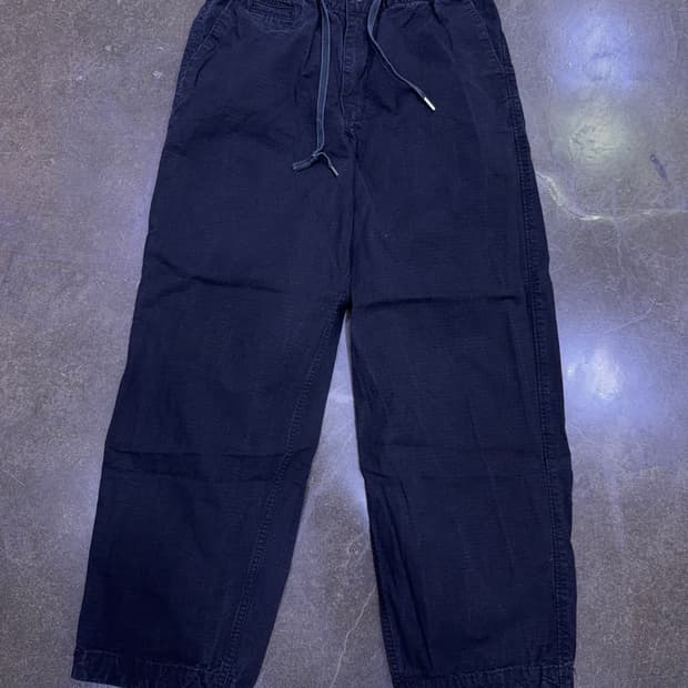 아웃스탠딩 립스탑 스트링 팬츠 블랙 S