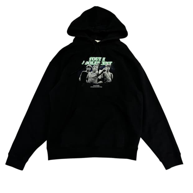 던스트 그래픽 로고 후드