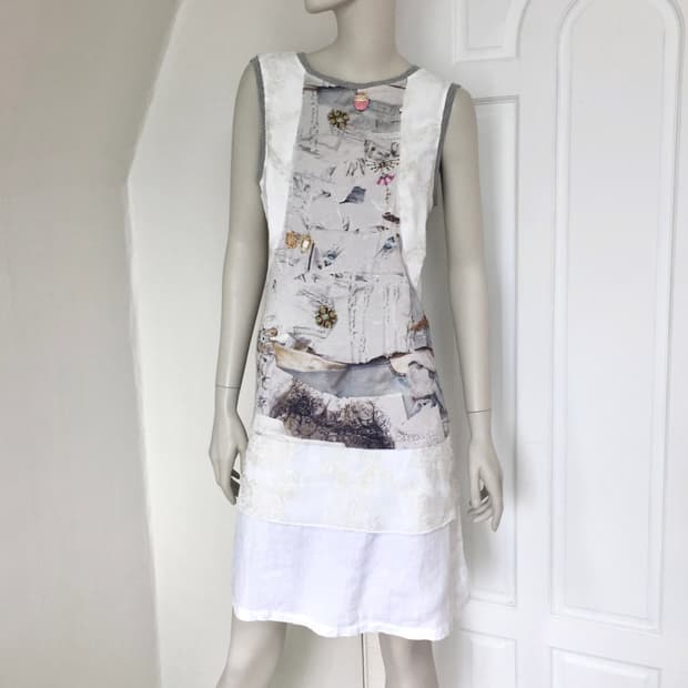 Italy made Trompe-l’œil  Layered Dress