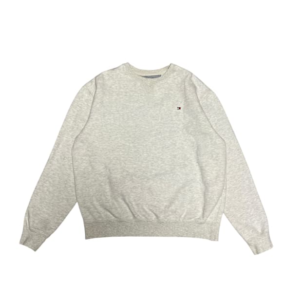 타미힐피거 기모 맨투맨 L 멜란지 아이보리