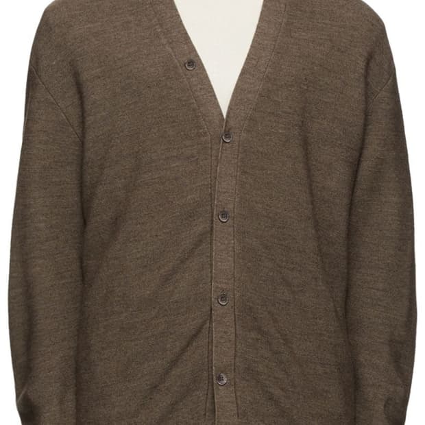 르메르 메리노 블렌드 가디건 모스 그린 멜란지 / M