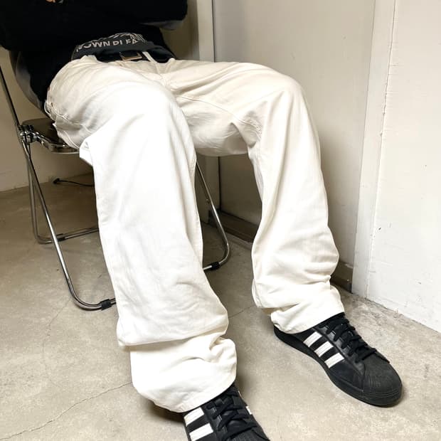 White Color Wide Fit Pants