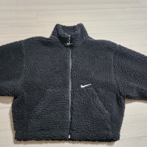 나이키 여성 뽀글이 크롭 집업