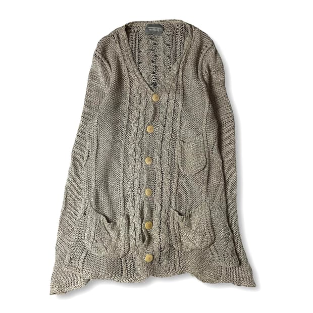 타카히로미야시타 더 솔로이스트 베이지 그물 가디건 M