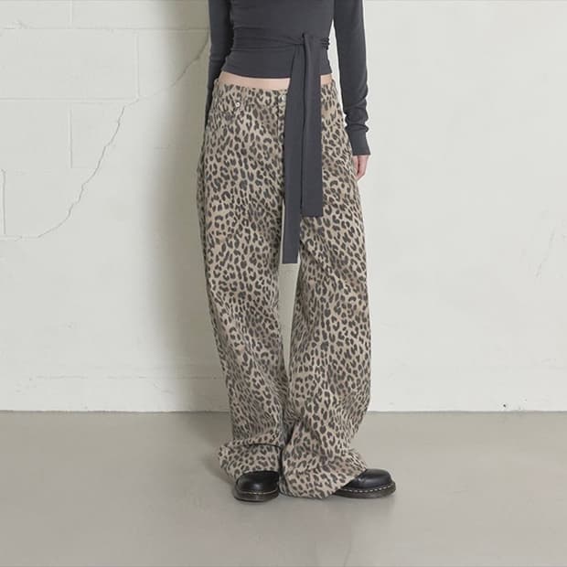 ORDES 레오파드 팬츠 제니 호피바지