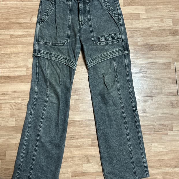 엔던슨벨 익스탠디드 스트레이트 진 (BLACK)