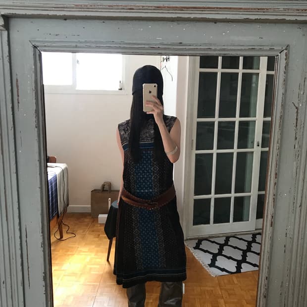 vintage velvet pattern one-piece