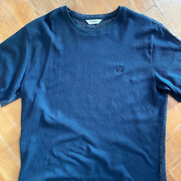 빈폴 네이비 와플 반팔 티셔츠 115 (105~110)