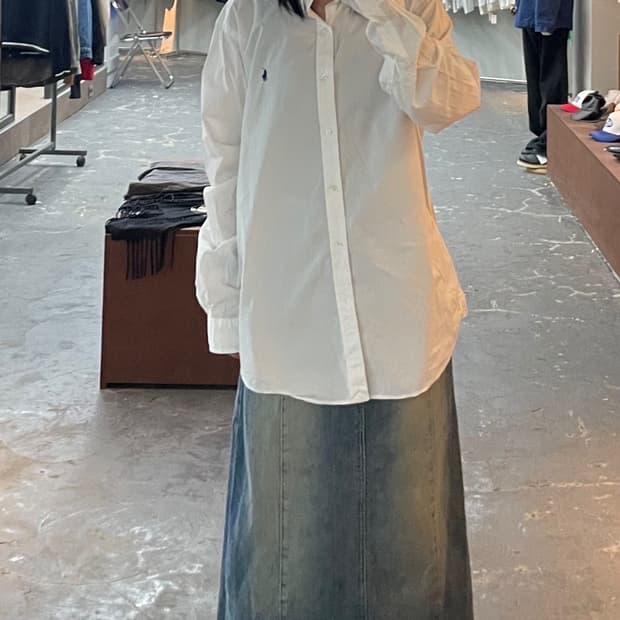 폴로 랄프로렌 클래식 화이트 셔츠 H1103