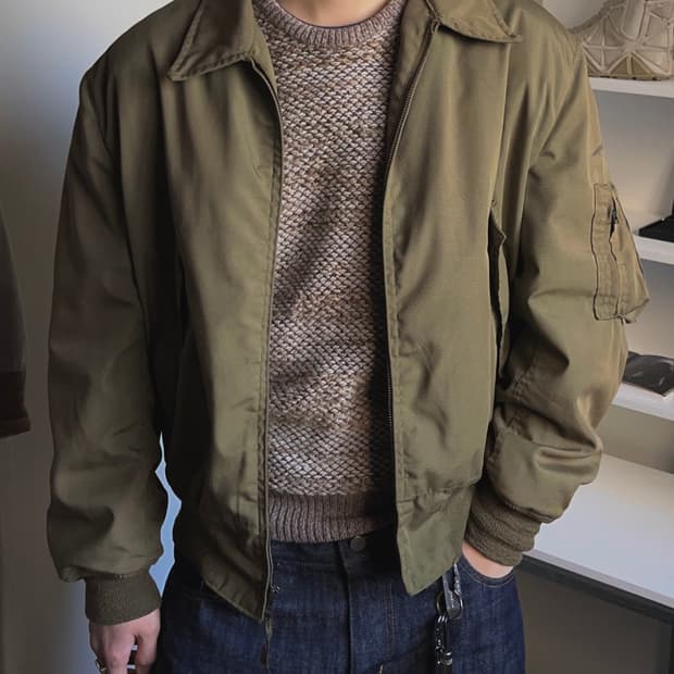 86s 미군 오리지널 CVC 헬리 크루 자켓 라지-레귤러 핏