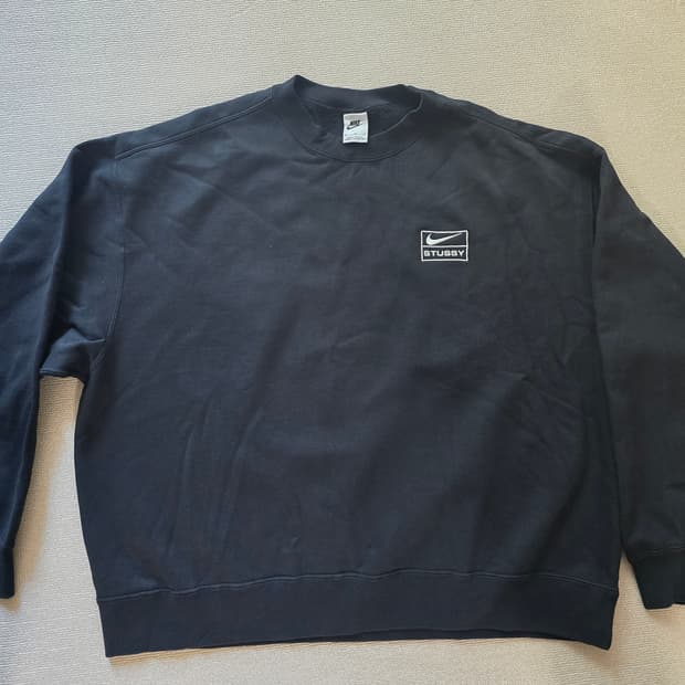 나이키 스투시 워시드 플리스 크루넥 맨투맨 블랙 XL (US/EU)